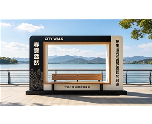 户外湖滨打卡景观造型